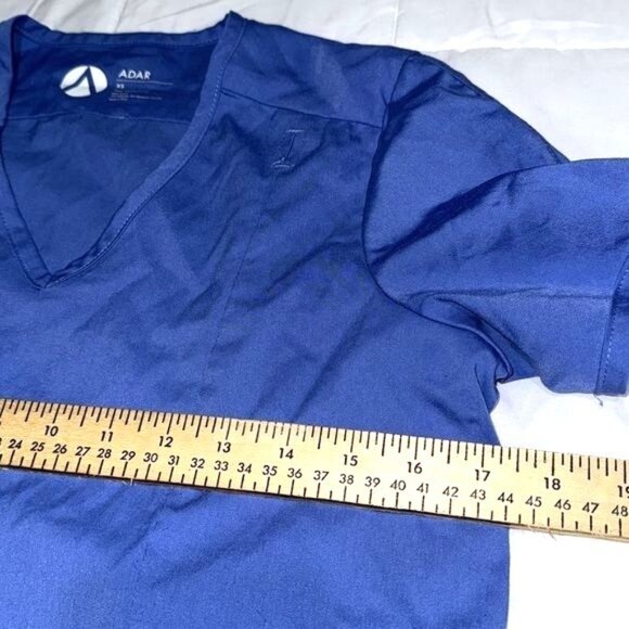 Adar Womens Scrub Set S In Blue Pro & Responsive Collections Polyester Blend V-N - Picture 11 of 14